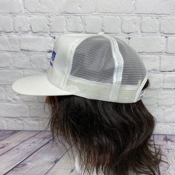 Vintage Trucker Hat Mesh Cap Snapback White Fording Coal Limited MILFRED Lake Op - Picture 2 of 8